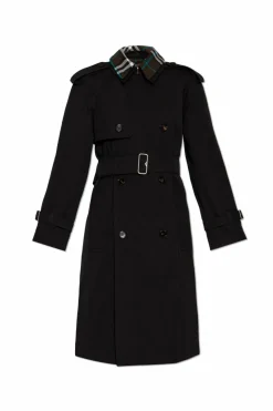 Burberry CZARNY Bawełniany trencz