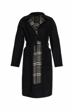 Burberry CZARNY Dwustronny płaszcz
