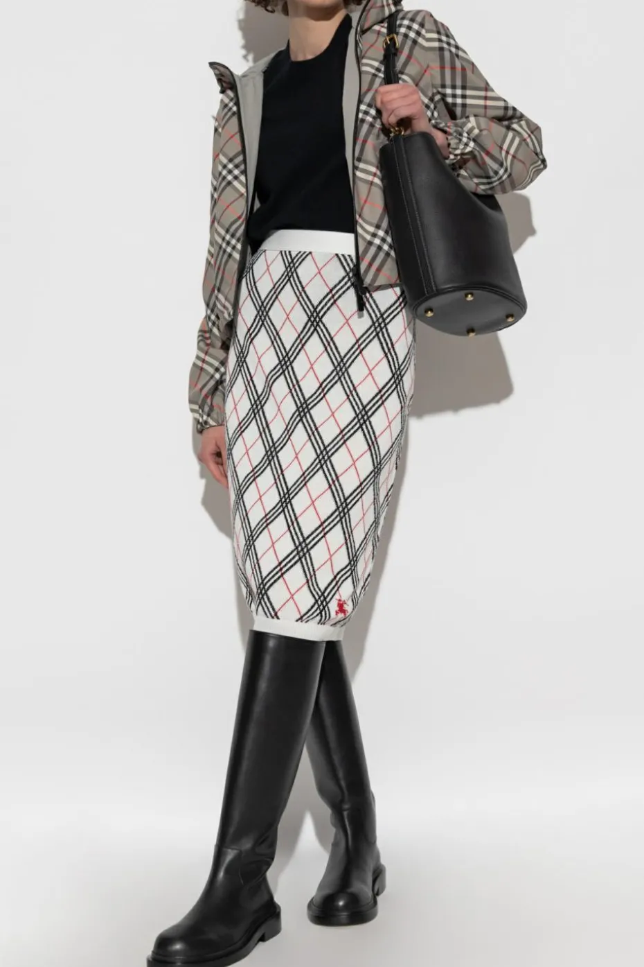 Burberry CZARNY Kaszmirowy top