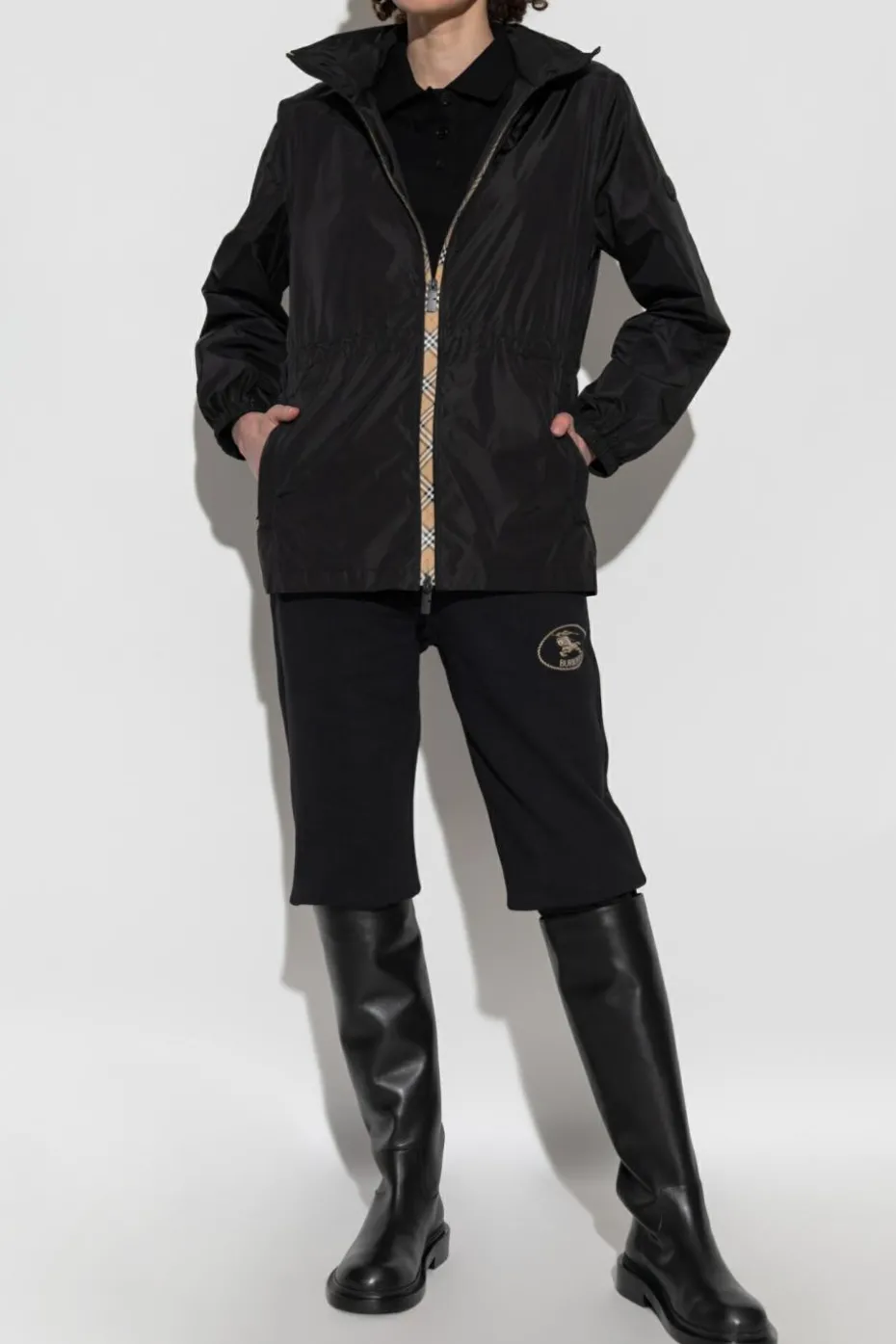 Burberry CZARNY Lekka kurtka