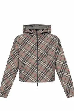 Burberry ZIELONY Kurtka ze wzorem w kratę