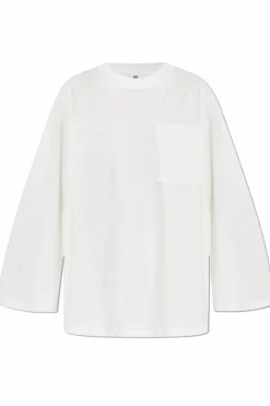 By Malene Birger BIAŁY T-shirt `Fayeh` z długimi rękawami