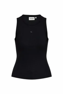 Carhartt WIP CZARNY Prążkowany top