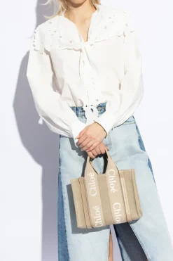Chloé beżowy Torba `Woody Small`