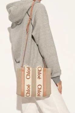 Chloé beżowy Torba `Woody Small`