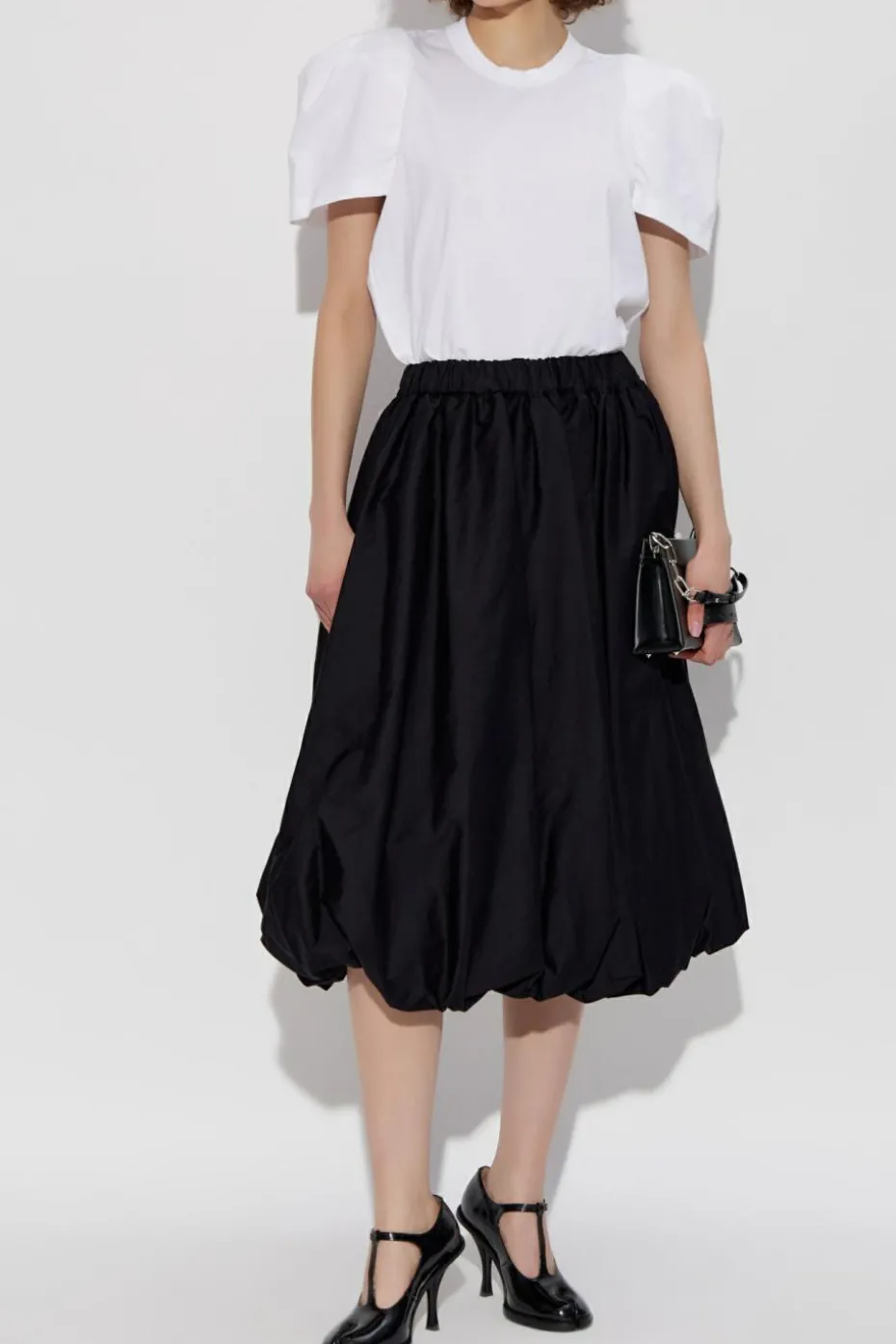 Comme des Garçons Noir Kei Ninomiya CZARNY Rozkloszowana spódnica