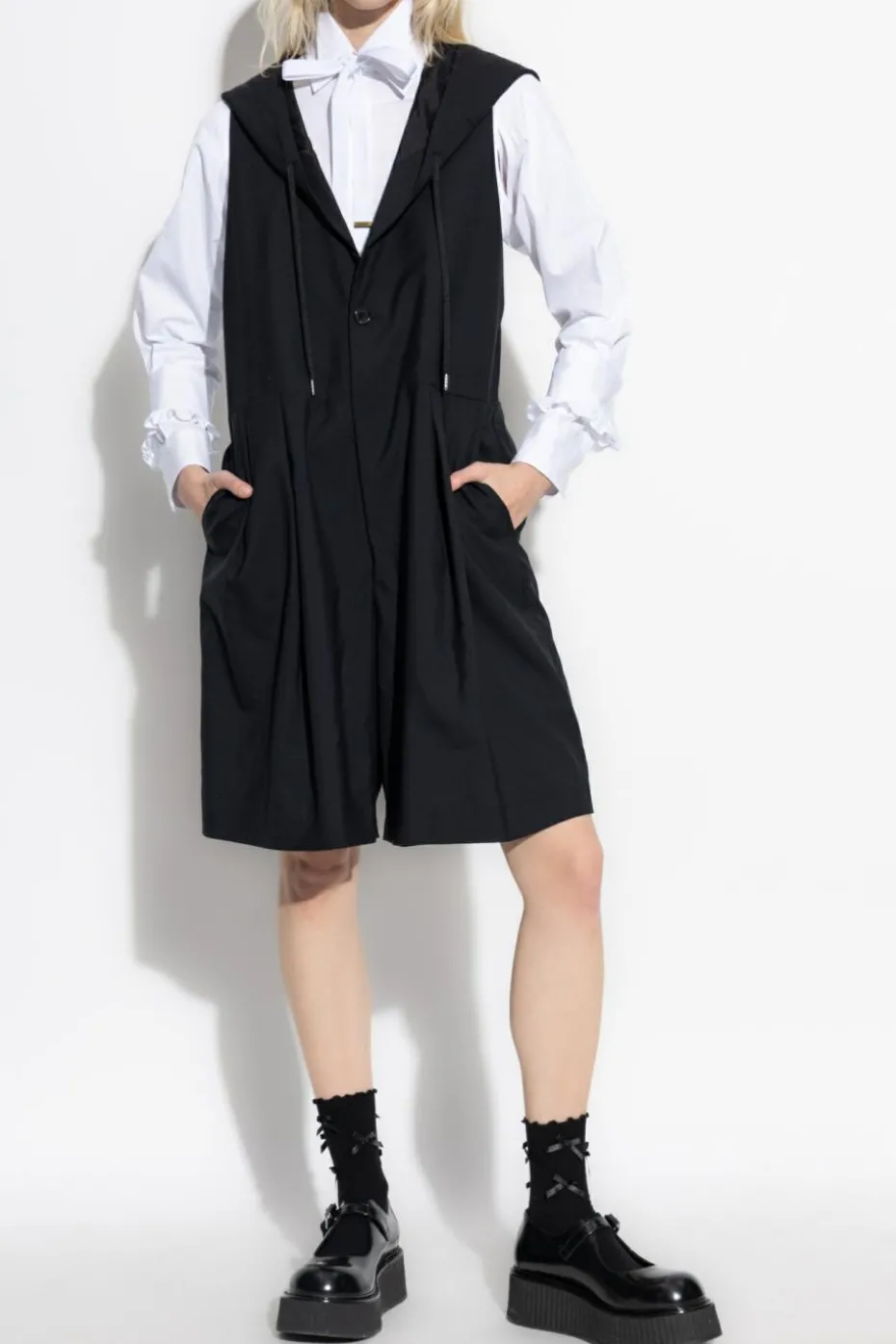 Comme des Garçons Noir Kei Ninomiya CZARNY Wełniany kombinezon