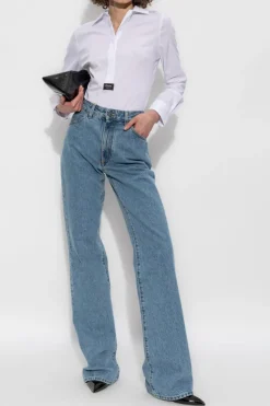 Coperni BIAŁY Body z długimi rękawami