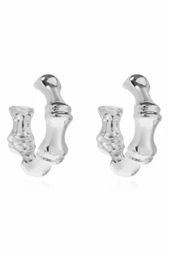 Cult Gaia SREBRNY Kolczyki `Bambu`