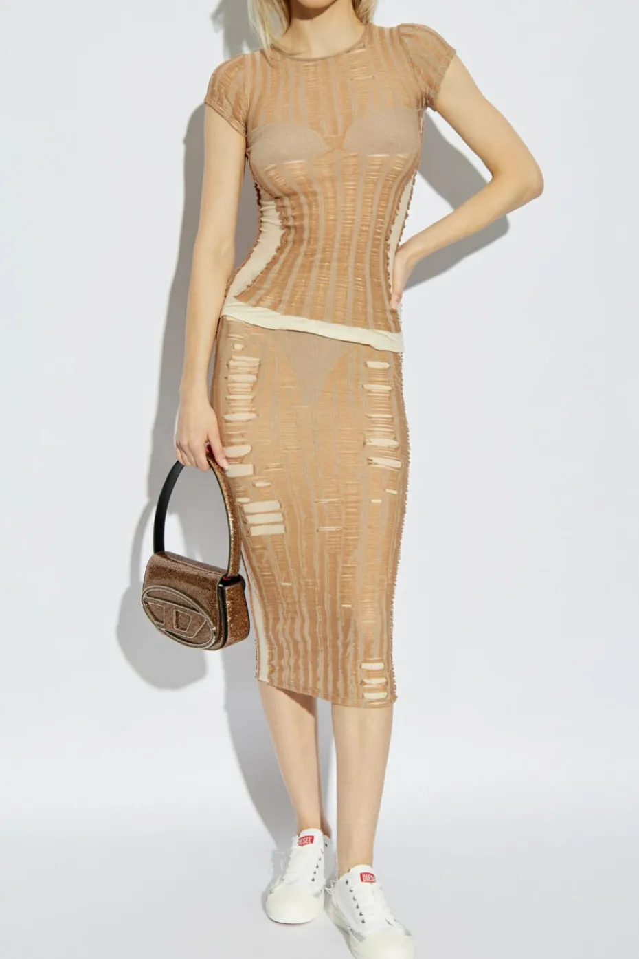 Diesel beżowy Top `M-CALAI-SS`