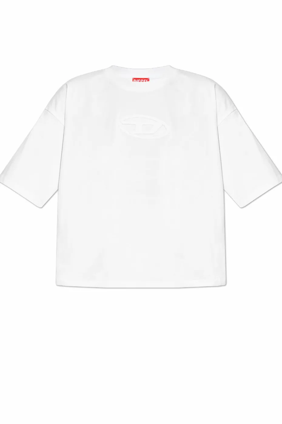 Diesel BIAŁY T-shirt `T-BUXT-CROP-OD`