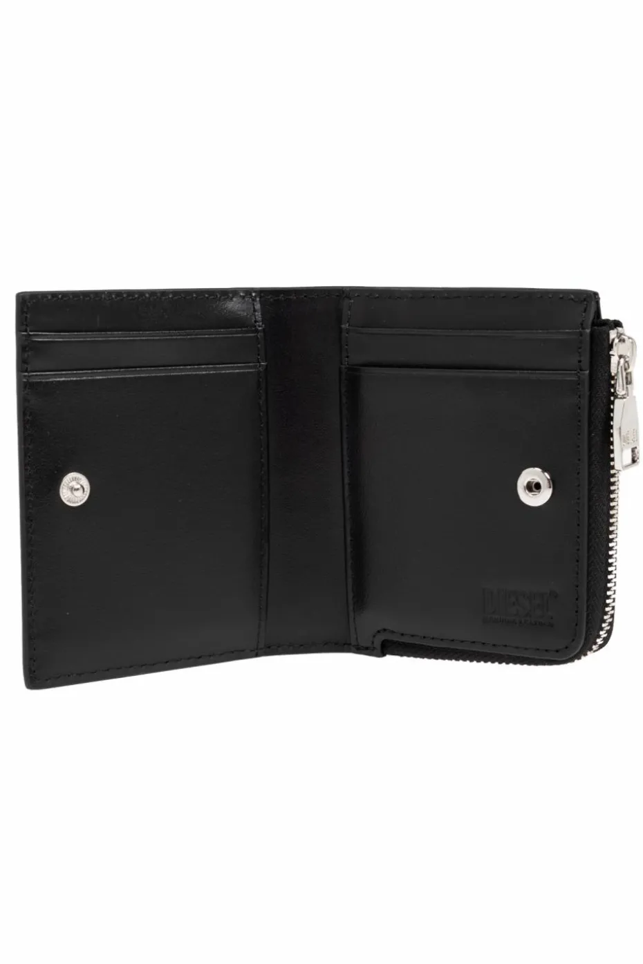 Diesel CZARNY Portfel `1DR CARD HOLDER ZIP L`
