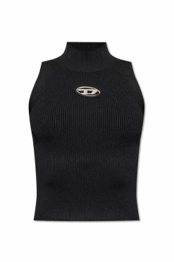Diesel CZARNY Top z logo ‘M-ONERVAX’