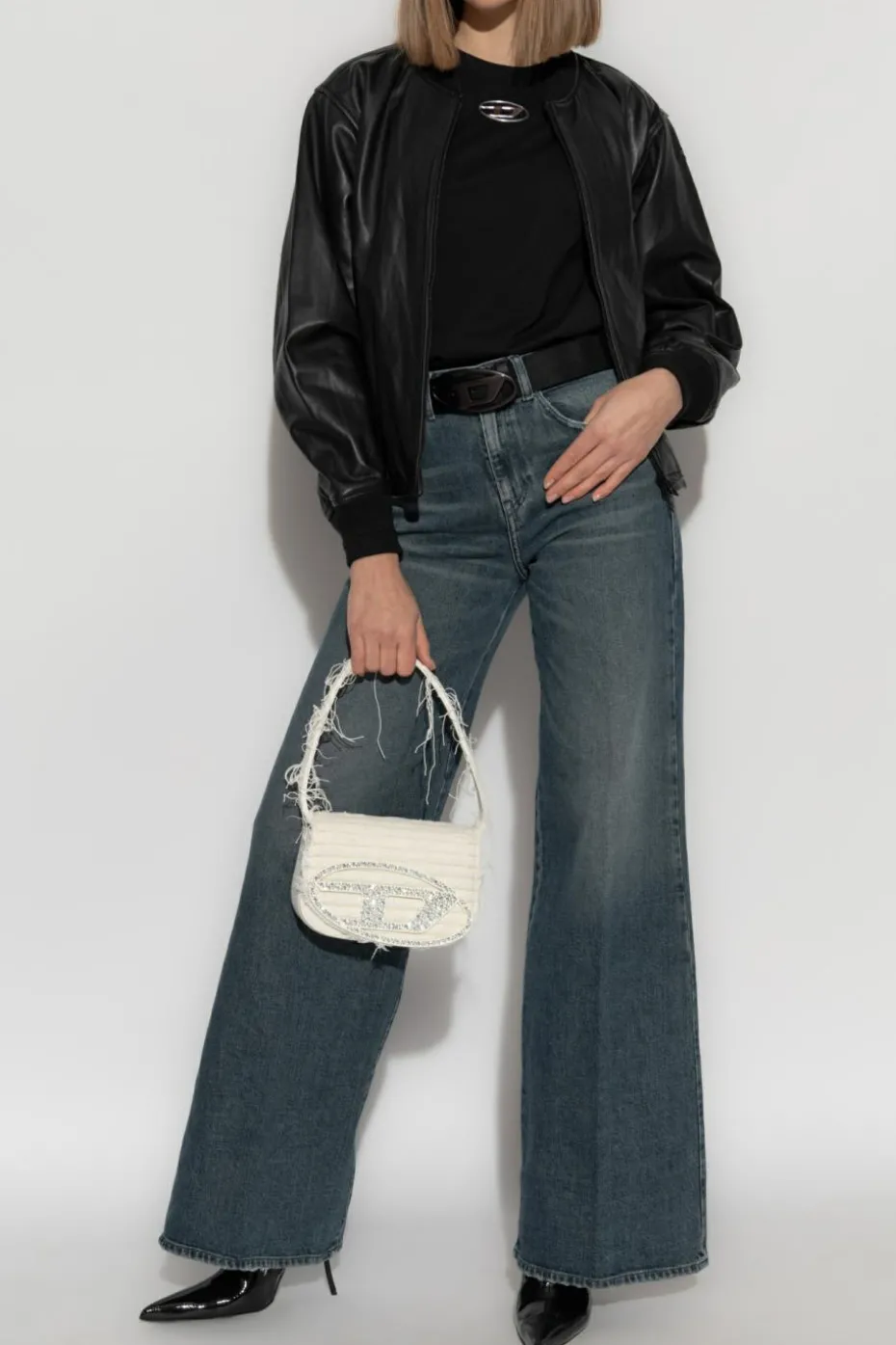 Diesel CZARNY T-shirt `T-REGS-OD-Q1`