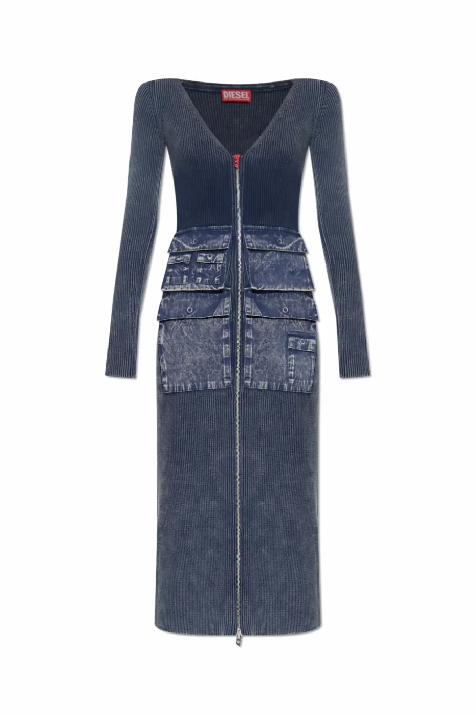 Diesel GRANATOWY Sukienka `M-MELTI-LS`