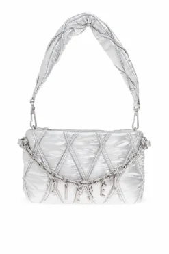 Diesel SREBRNY Torba na ramię `CHARM-D POUCH`