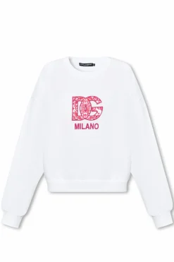Dolce & Gabbana BIAŁY Bluza typu ‘oversize’