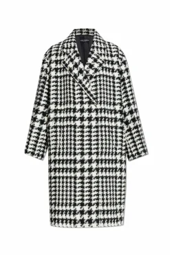 Dolce & Gabbana BIAŁY Płaszcz ze wzorem w pipetkę