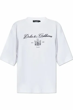 Dolce & Gabbana BIAŁY T-shirt z logo