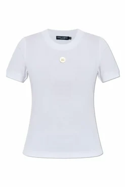 Dolce & Gabbana BIAŁY T-shirt z logo
