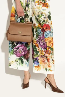 Dolce & Gabbana BRĄZOWY Torba do ręki `Sicily Large`