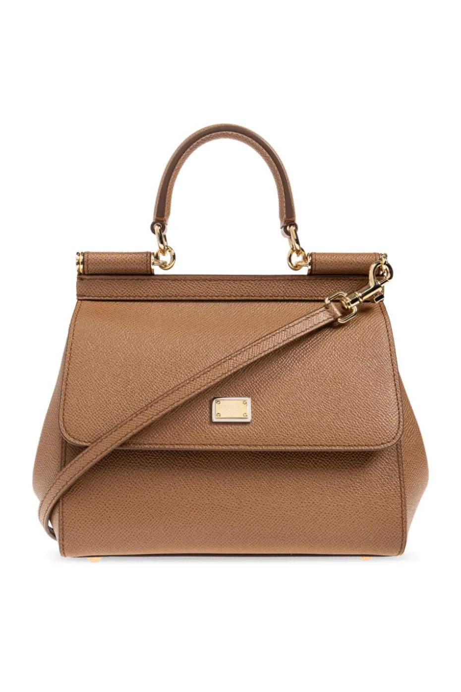 Dolce & Gabbana BRĄZOWY Torba do ręki `Sicily Medium`