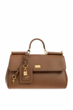 Dolce & Gabbana BRĄZOWY Torba do ręki ‘Sicily Large’