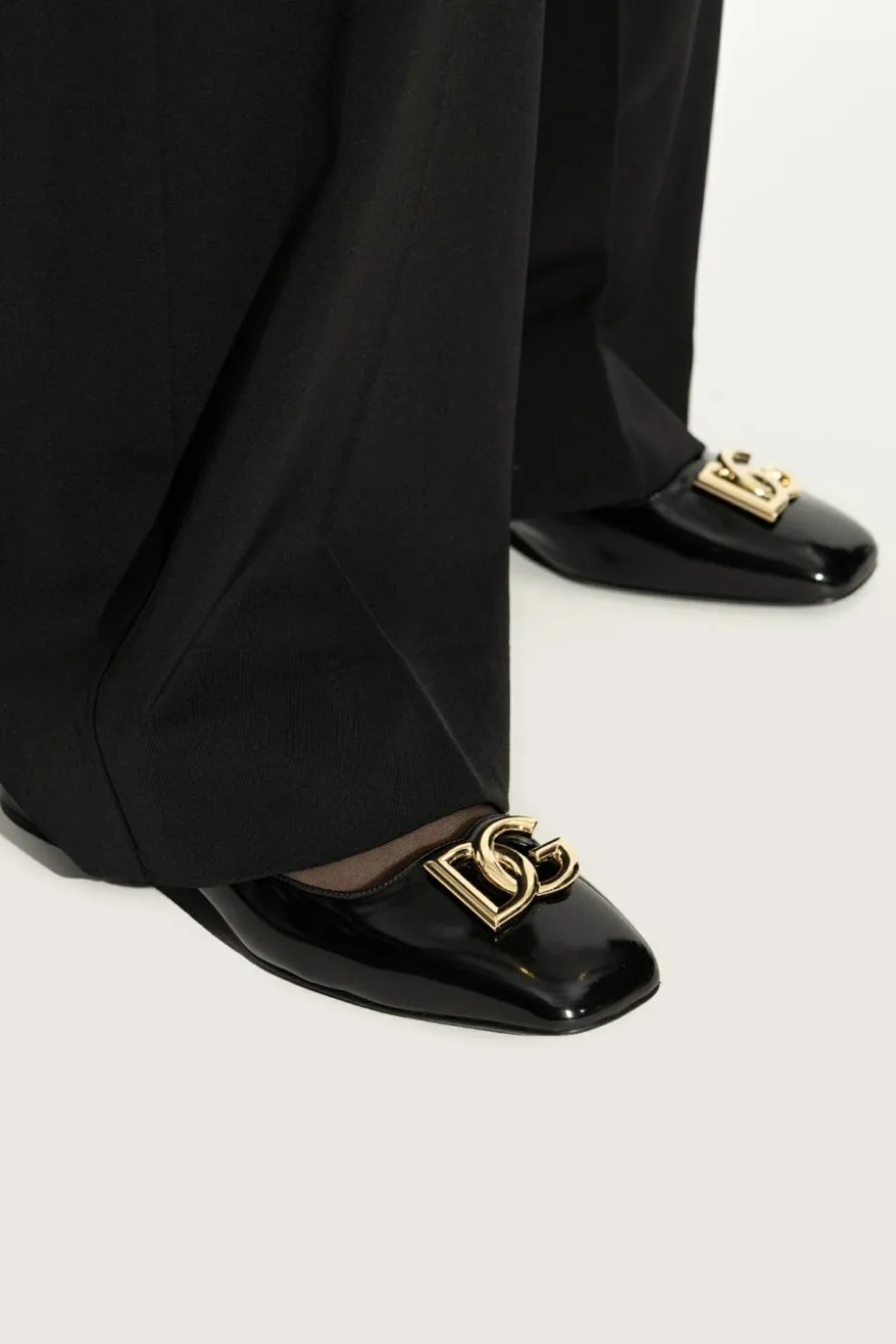 Dolce & Gabbana CZARNY Baleriny na obcasie `Mary Jane`