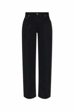 Dolce & Gabbana CZARNY Jeansy z nogawkami o prostym kroju