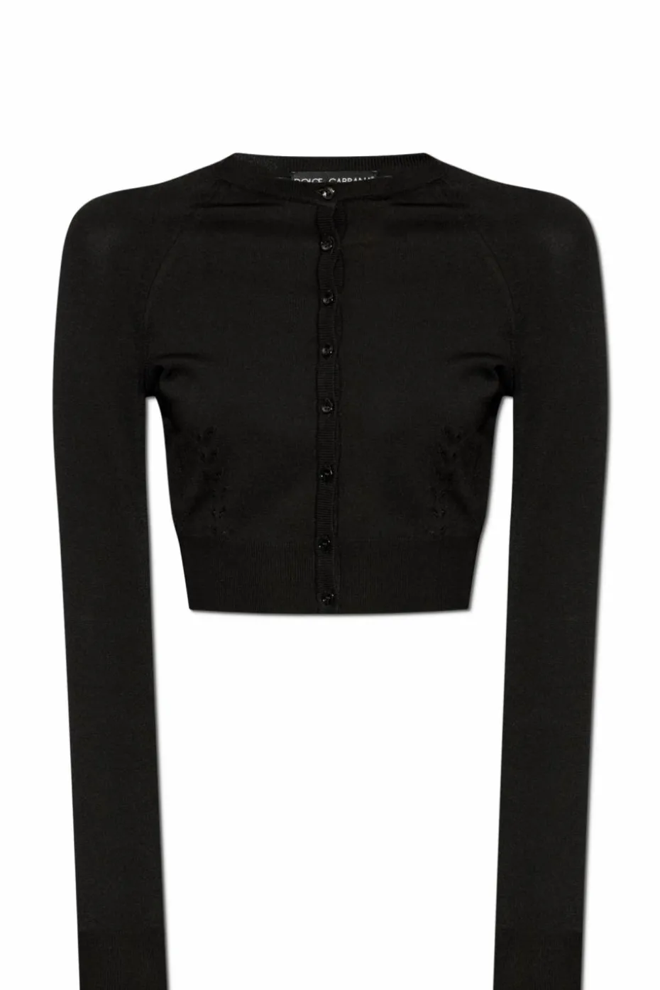 Dolce & Gabbana CZARNY Kardigan z wycięciami