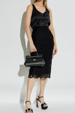 Dolce & Gabbana CZARNY Koronkowa spódnica