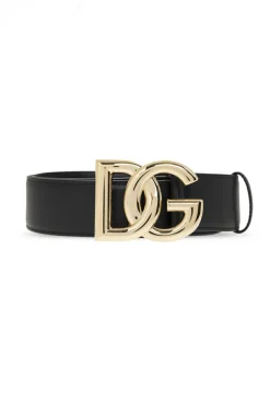 Dolce & Gabbana CZARNY Pasek z logo