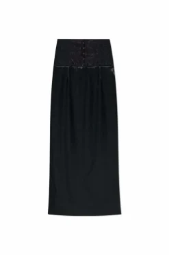 Dolce & Gabbana CZARNY Satynowa spódnica