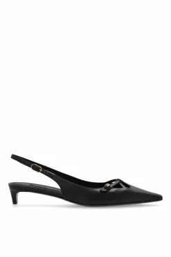 Dolce & Gabbana CZARNY Skórzane buty na obcasie
