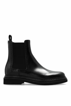 Dolce & Gabbana CZARNY Skórzane sztyblety