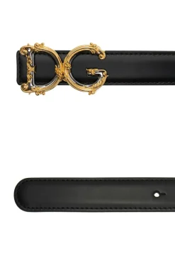 Dolce & Gabbana CZARNY Skórzany pasek