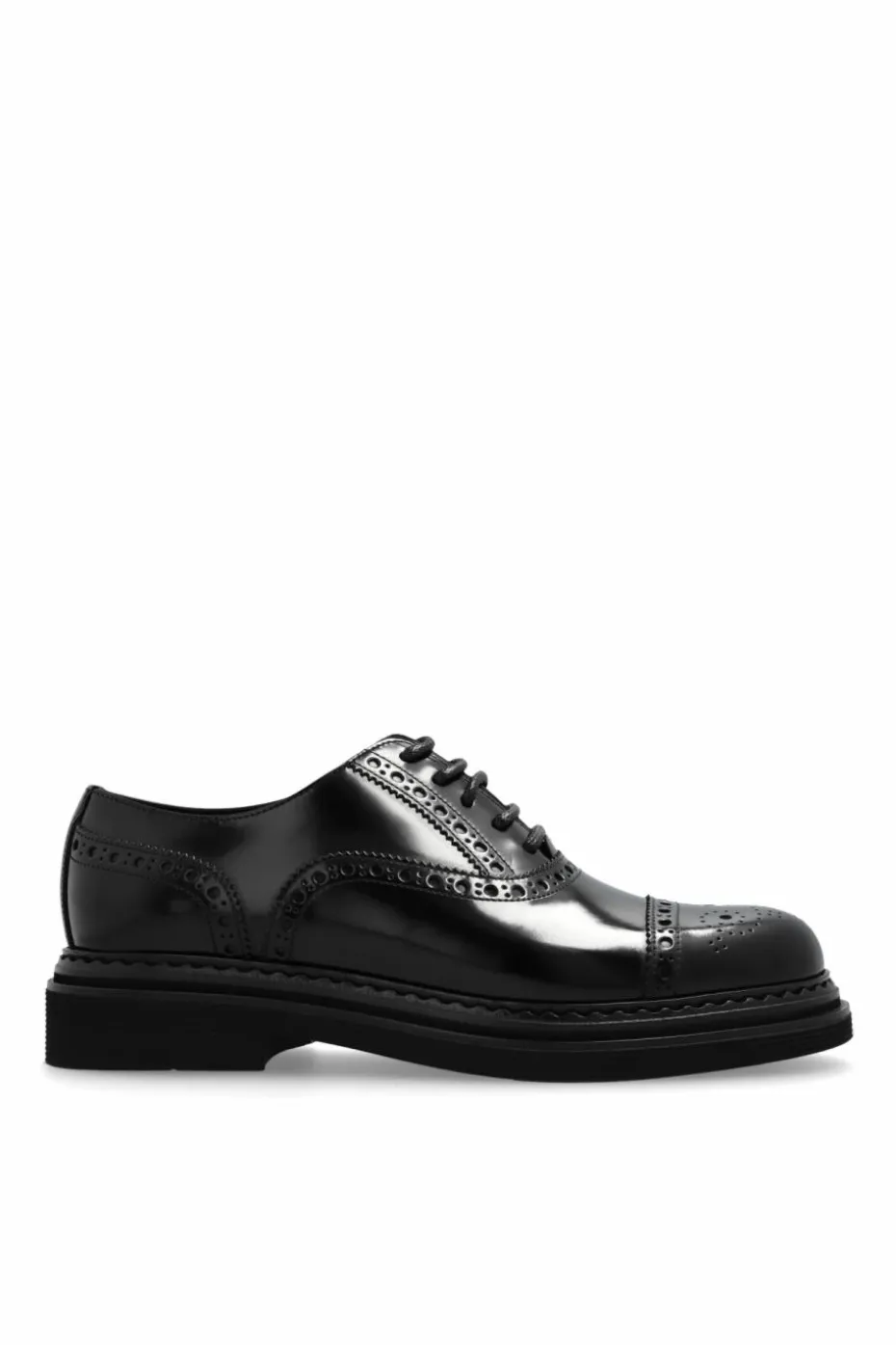 Dolce & Gabbana CZARNY Sznurowane buty na platformie