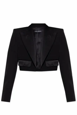 Dolce & Gabbana CZARNY Wełniana marynarka
