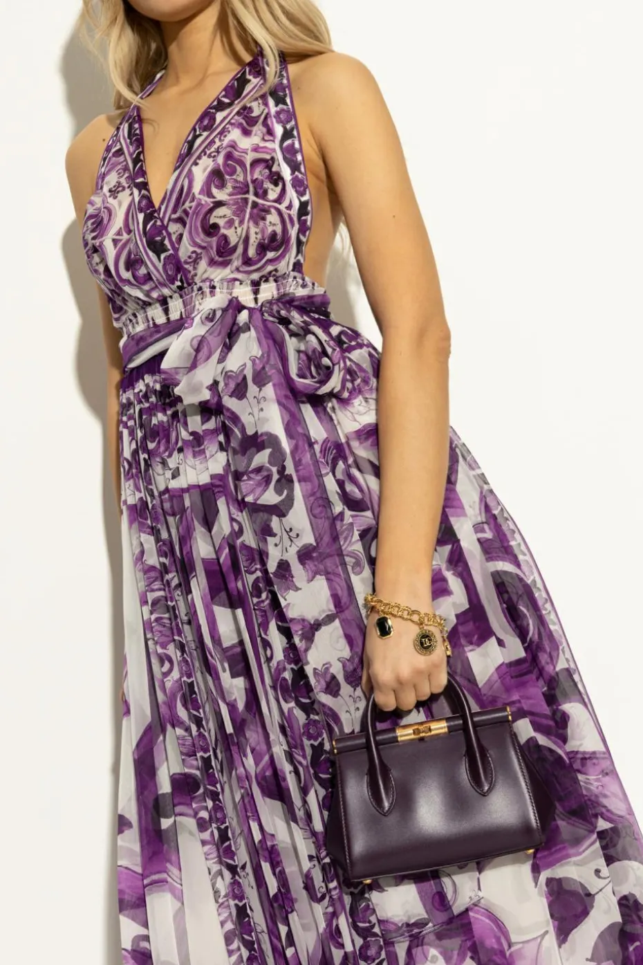 Dolce & Gabbana FIOLETOWY Torba do ręki ‘Marlene Mini’