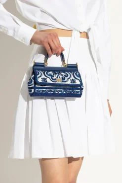 Dolce & Gabbana GRANATOWY Torba do ręki `Sicily Small`
