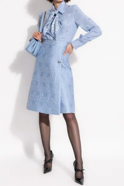Dolce & Gabbana jasnoniebieski Jedwabna koszula