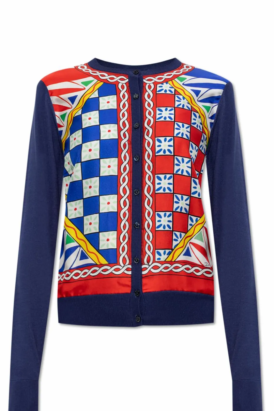 Dolce & Gabbana MULTIKOLOR Jedwabny kardigan