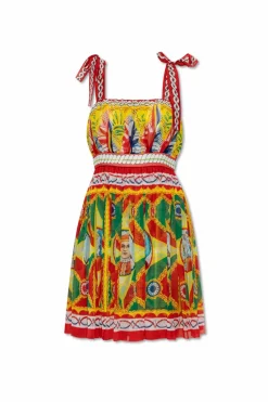 Dolce & Gabbana MULTIKOLOR Sukienka ze wzorem `Carretto`