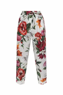 Dolce & Gabbana MULTIKOLOR Spodnie z motywem kwiatowym