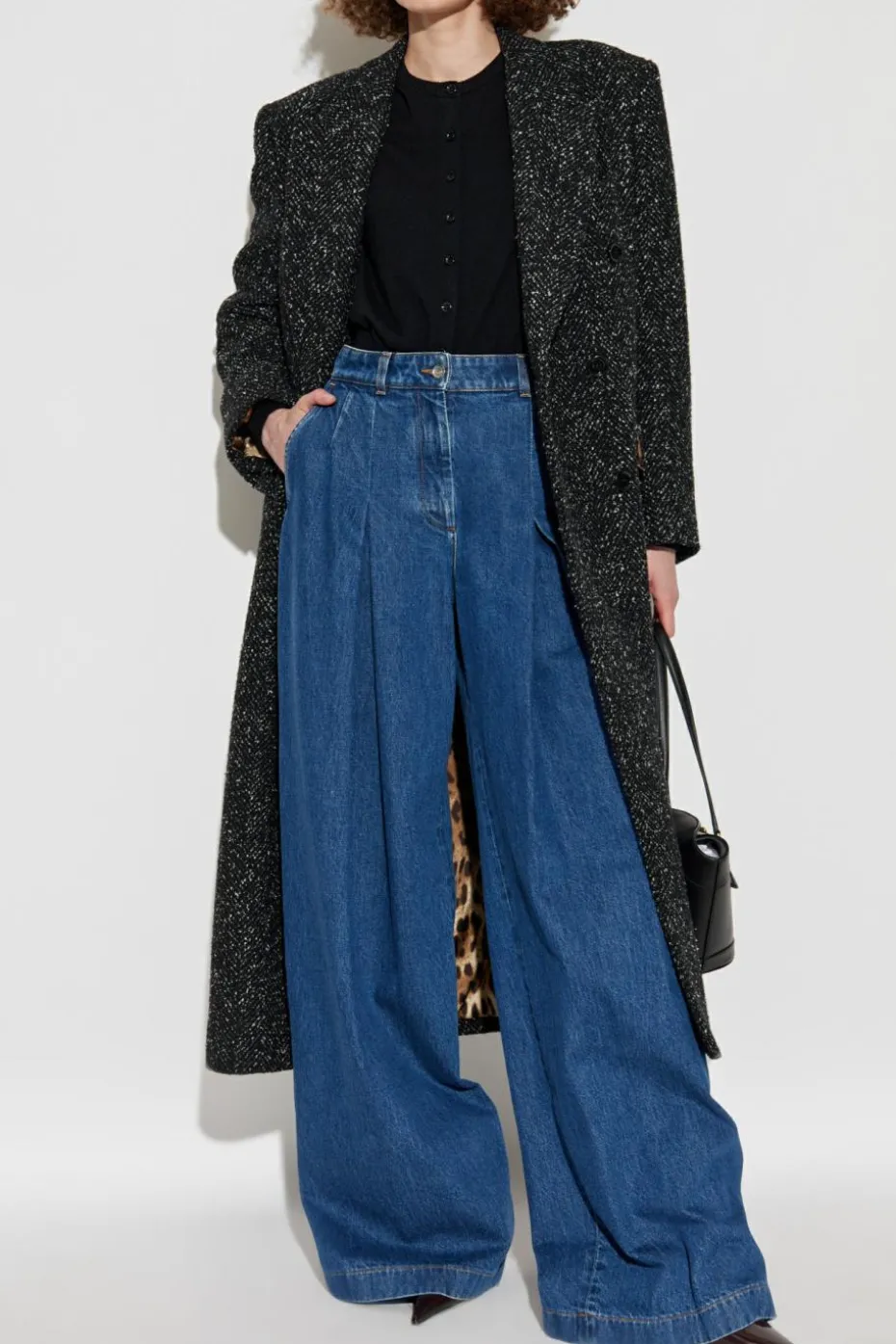 Dolce & Gabbana NIEBIESKI Jeansy z szerokimi nogawkami