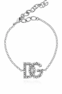 Dolce & Gabbana SREBRNY Bransoleta z logo