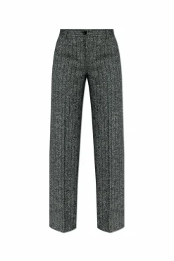 Dolce & Gabbana SZARY Spodnie w kant