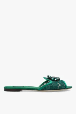 Dolce & Gabbana ZIELONY Klapki ‘Rainbow’