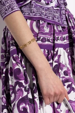 Dolce & Gabbana ZŁOTY Bransoleta z połyskującymi kryształami