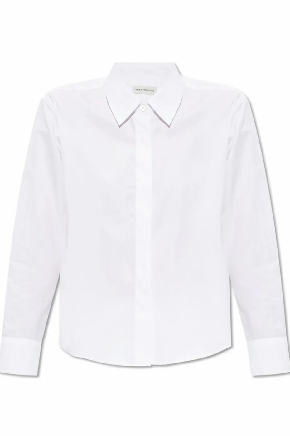 Dries Van Noten BIAŁY Bawełniana koszula